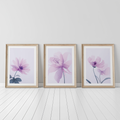 LILAC FLORAL WALL ART SET – SOFT PURPLE BOTANICAL PRINTS