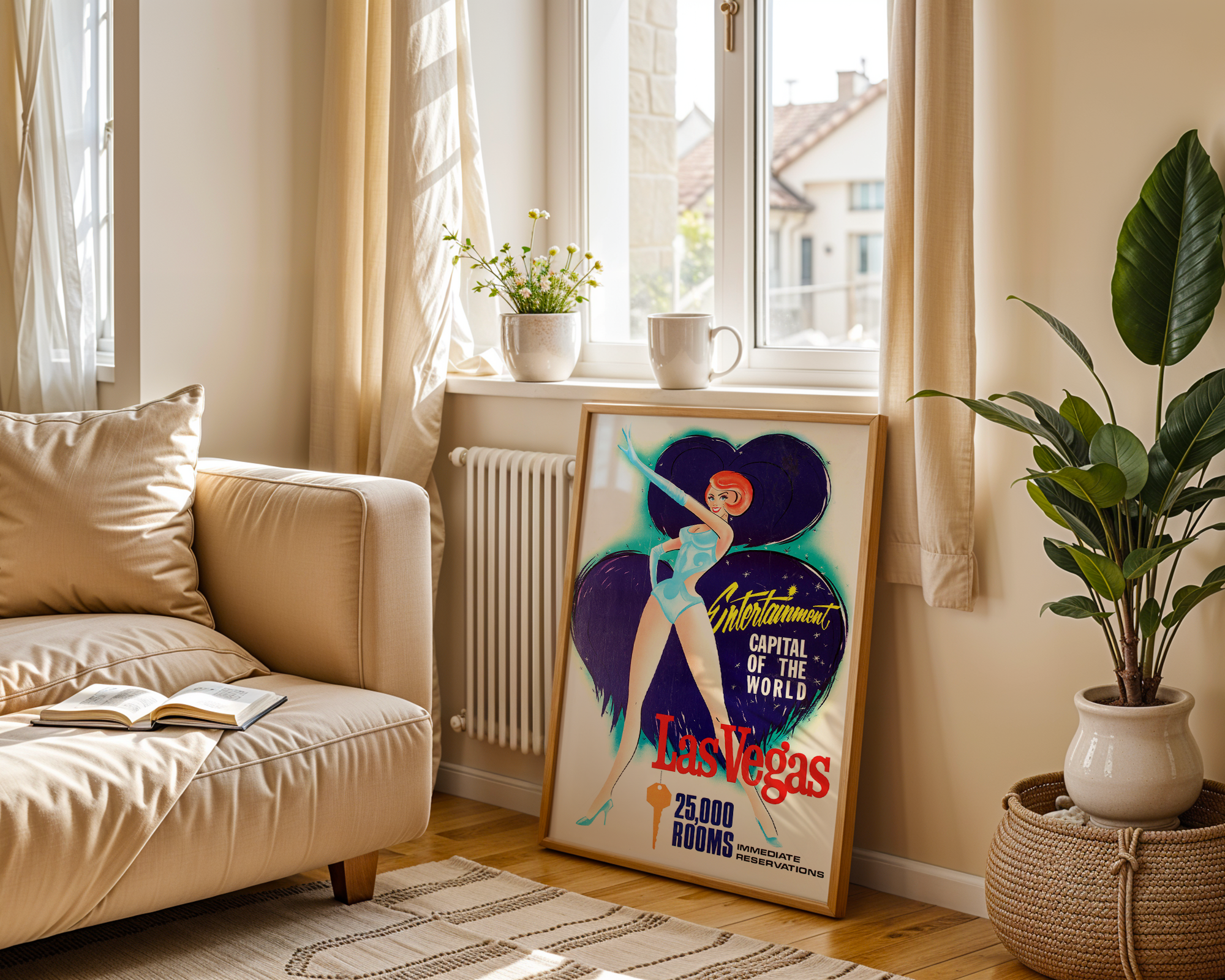 LAS VEGAS VINTAGE TRAVEL POSTER – ENTERTAINMENT CAPITAL RETRO WALL ART