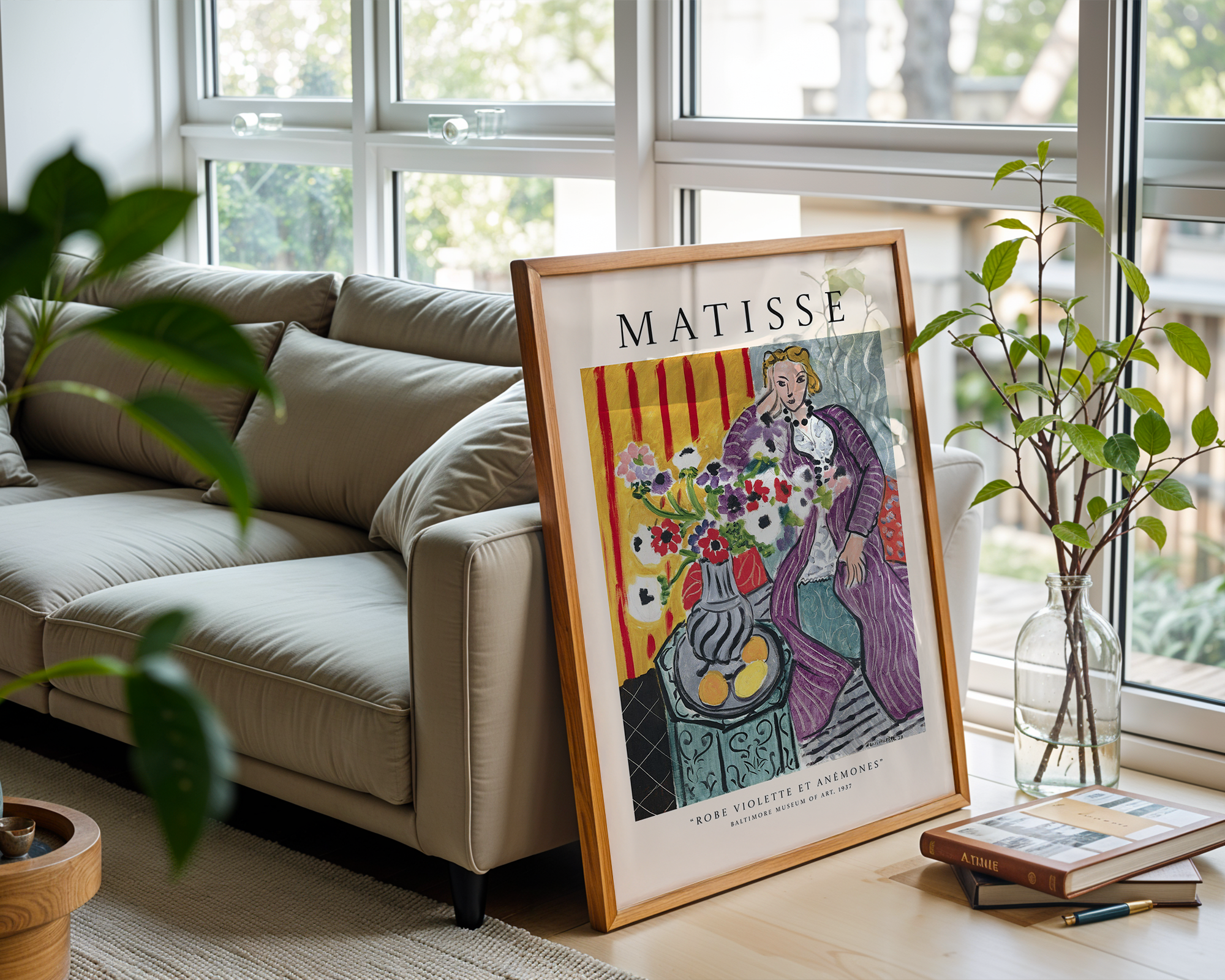 Robe Violette et Anémones – Henri Matisse Art Print