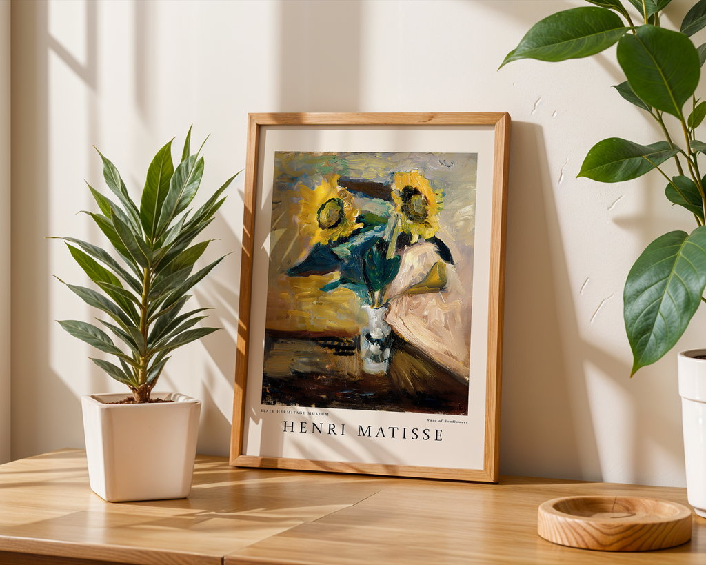 Vase of Sunflowers – Henri Matisse Art Print