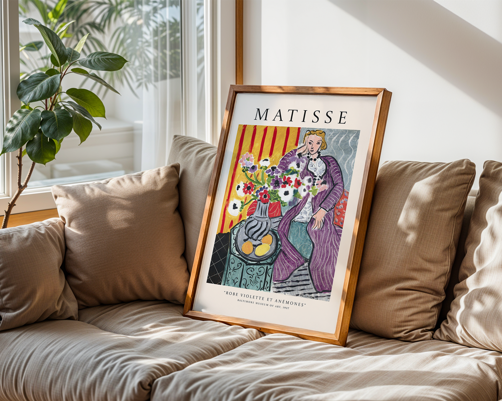 Robe Violette et Anémones – Henri Matisse Art Print