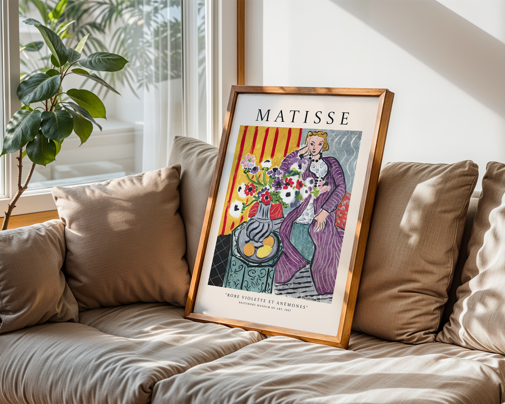 Robe Violette et Anémones – Henri Matisse Art Print