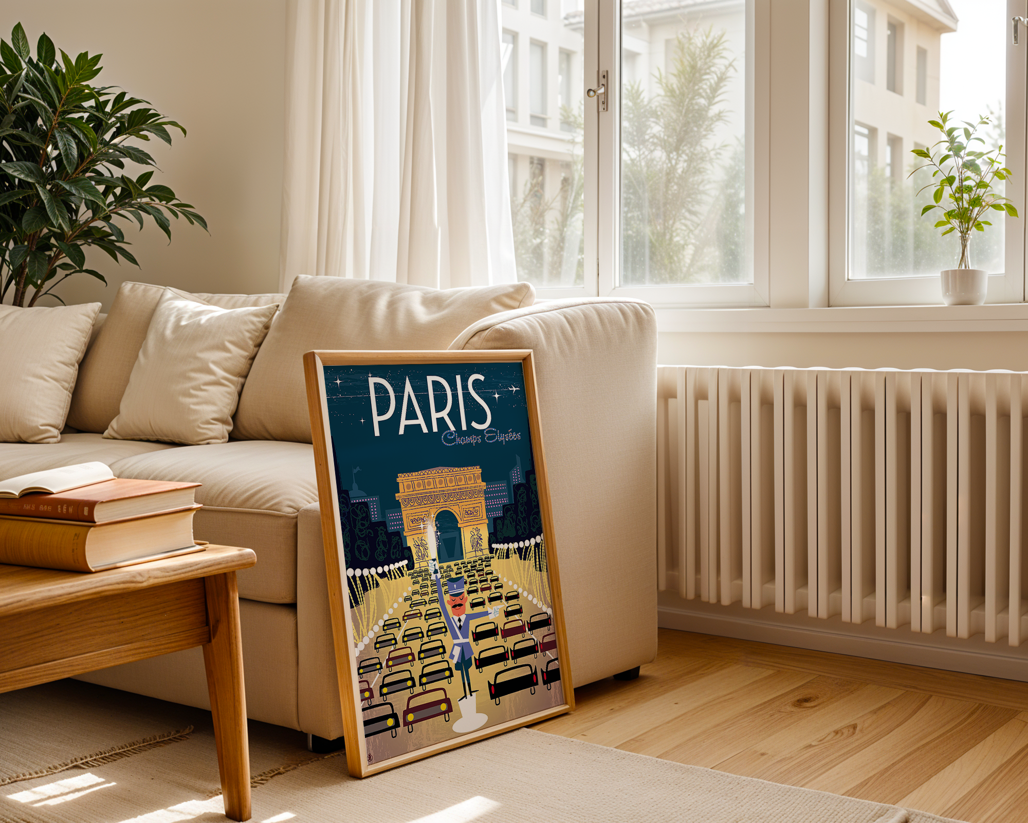 PARIS CHAMPS-ÉLYSÉES VINTAGE TRAVEL POSTER – ARC DE TRIOMPHE
