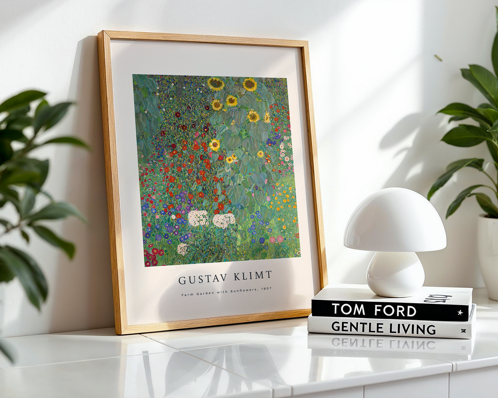 Farm Garden with Sunflowers – Gustav Klimt Art Print