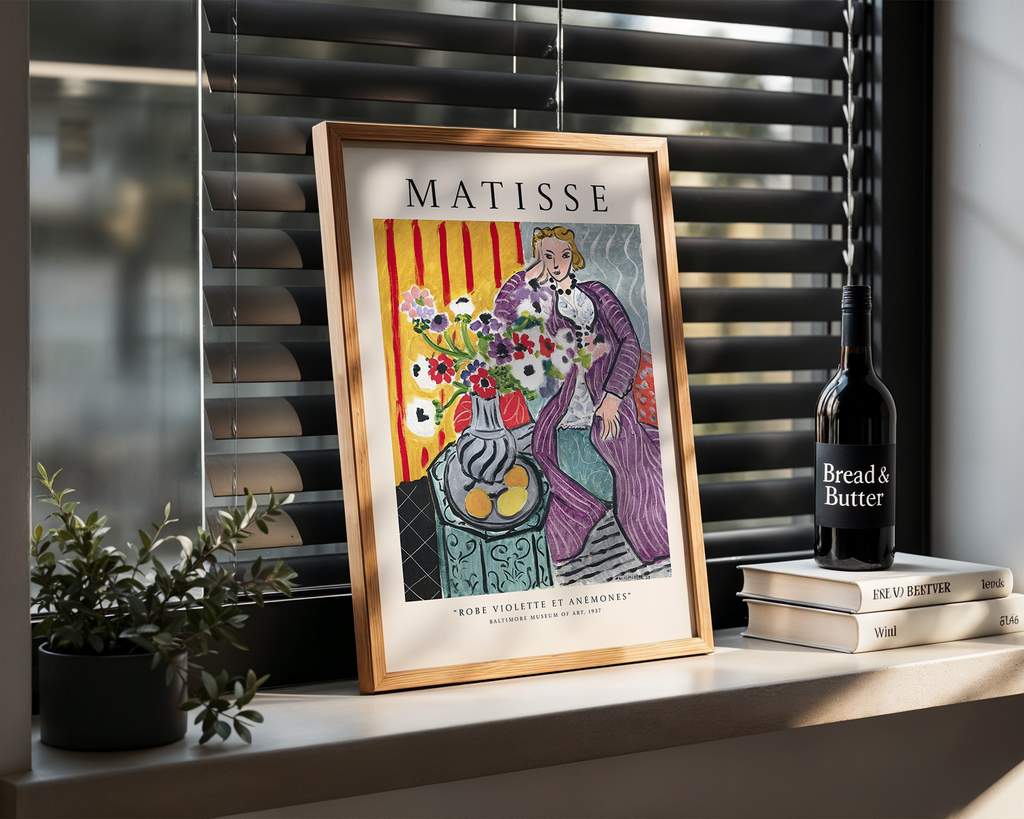 Robe Violette et Anémones – Henri Matisse Art Print