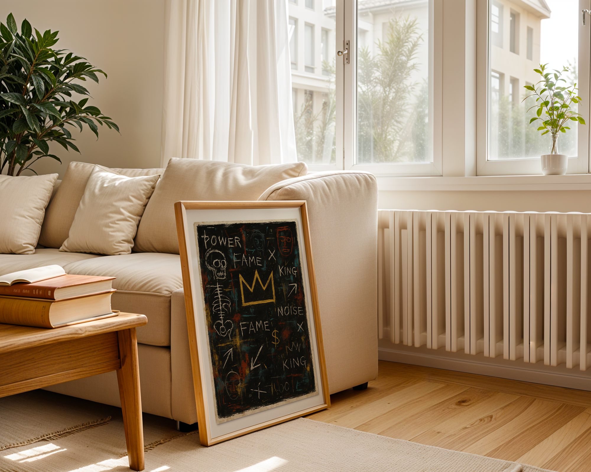Basquiat Inspired Crown – Power Fame King Urban Graffiti Wall Art