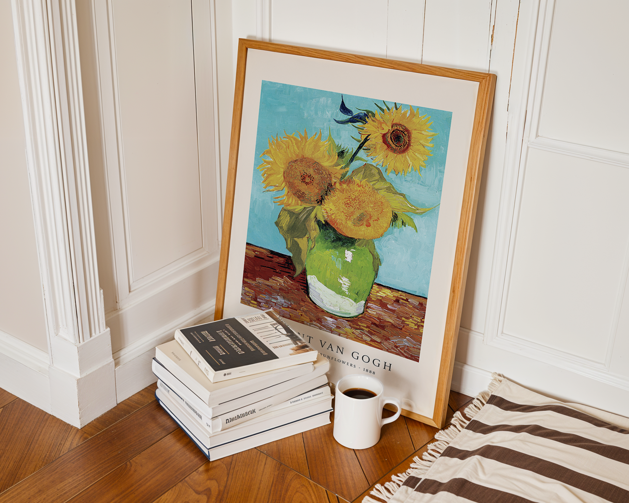 Vase with Three Sunflowers (1888) – Vincent van Gogh Art Print