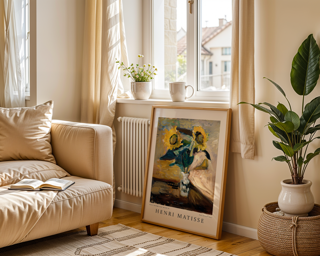 Vase of Sunflowers – Henri Matisse Art Print