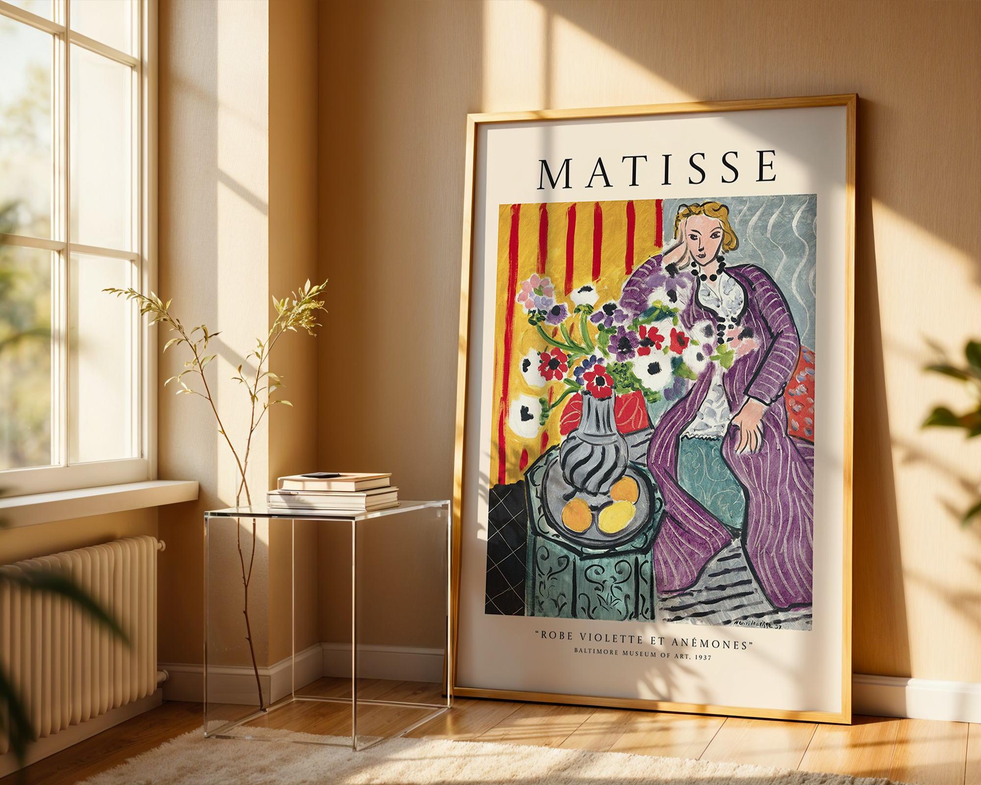 Robe Violette et Anémones – Henri Matisse Art Print
