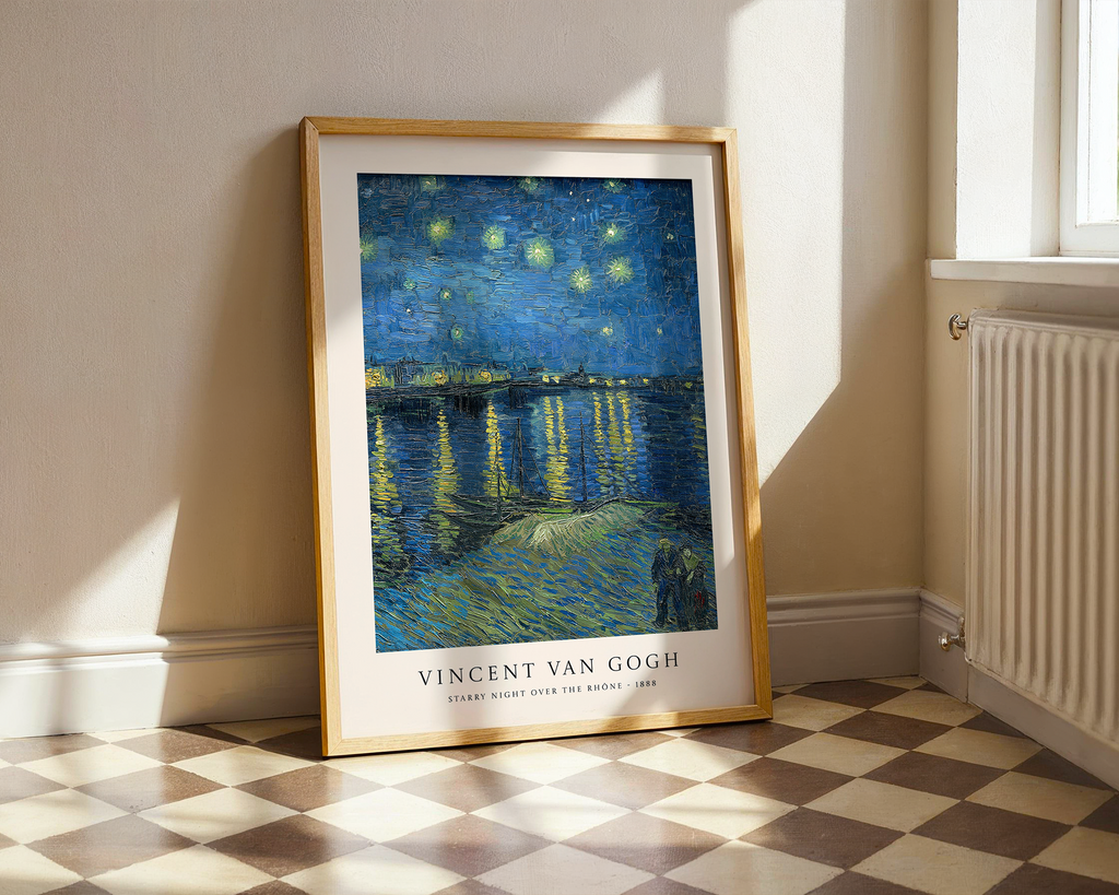 Starry Night Over the Rhône 1888 – Vincent van Gogh Art Print