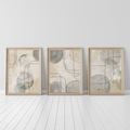 NEUTRAL ABSTRACT WALL ART SET – BEIGE & GREY MINIMALIST MODERN