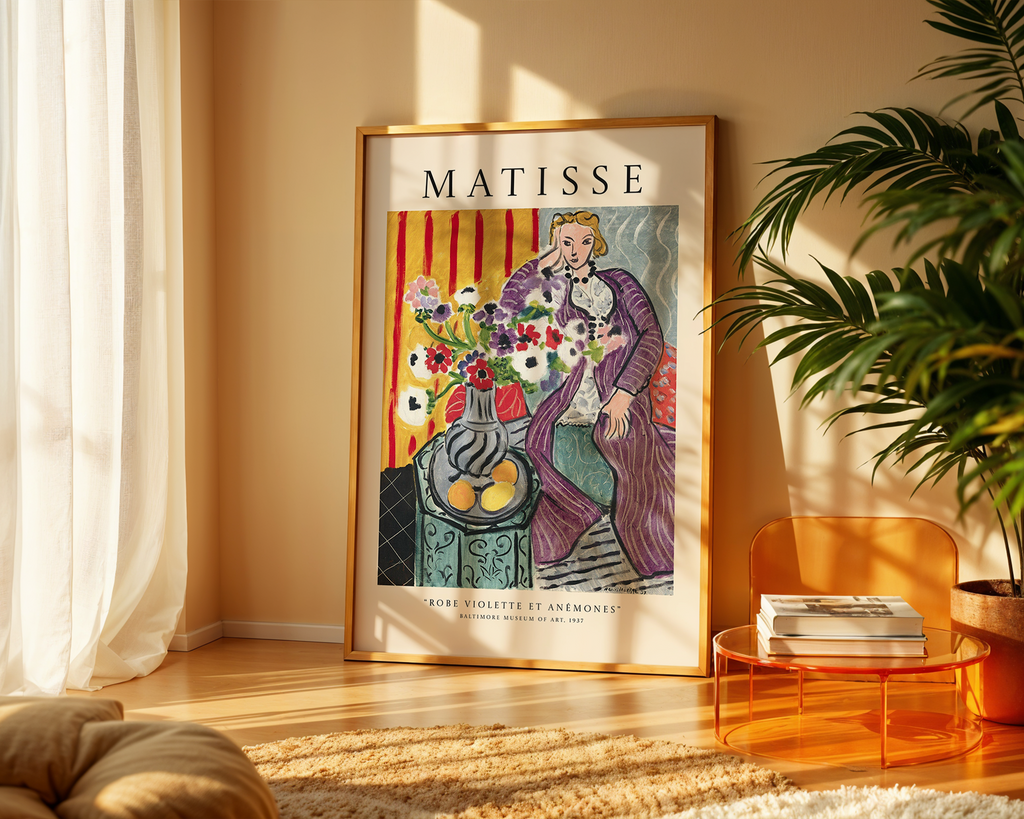 Robe Violette et Anémones – Henri Matisse Art Print
