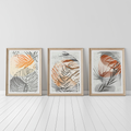 NEUTRAL BOTANICAL ABSTRACT WALL ART SET – MODERN EARTH TONE