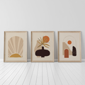 MID-CENTURY BOHO SUN & ARCH WALL ART SET – WARM NEUTRAL